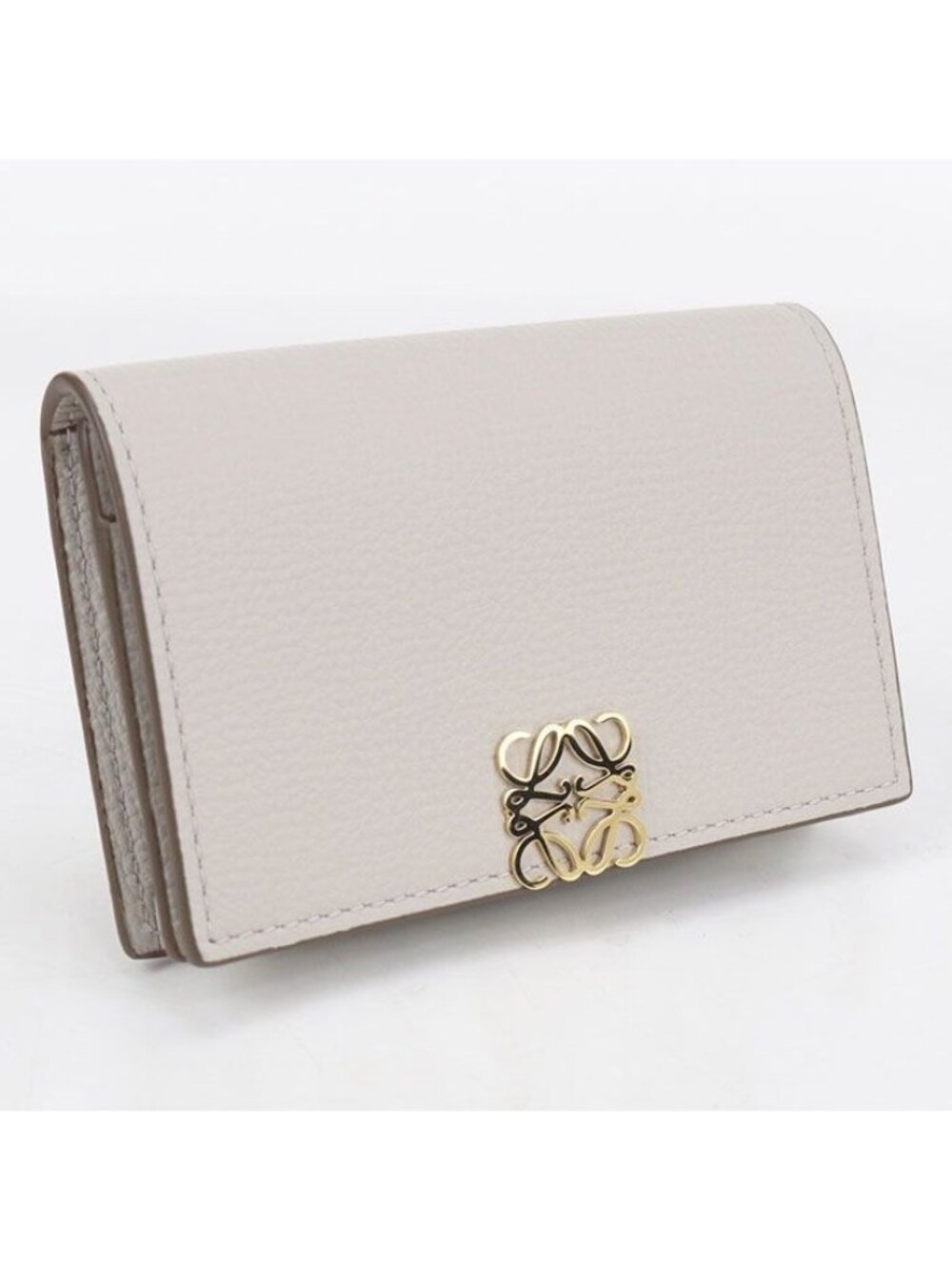Loewe Business Card Case Anagram Pebble Grain Calfskin